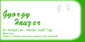 gyorgy hauzer business card